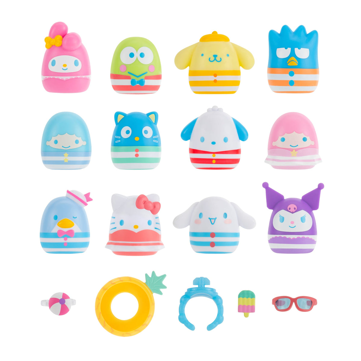Squish-a-longs Hello Kitty and Friends Pool Party 12-Pack | Jazwares