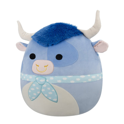 Squishmallows 12" Bermayeh the Blue Bull with Ascot | Jazwares