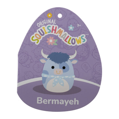 Squishmallows 12" Bermayeh the Blue Bull with Ascot | Jazwares