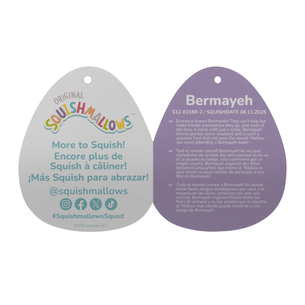 Squishmallows 12" Bermayeh the Blue Bull with Ascot | Jazwares