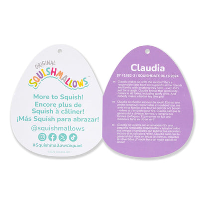 Squishmallows Claudia the Purple Beet with Pink Headband| Jazwares