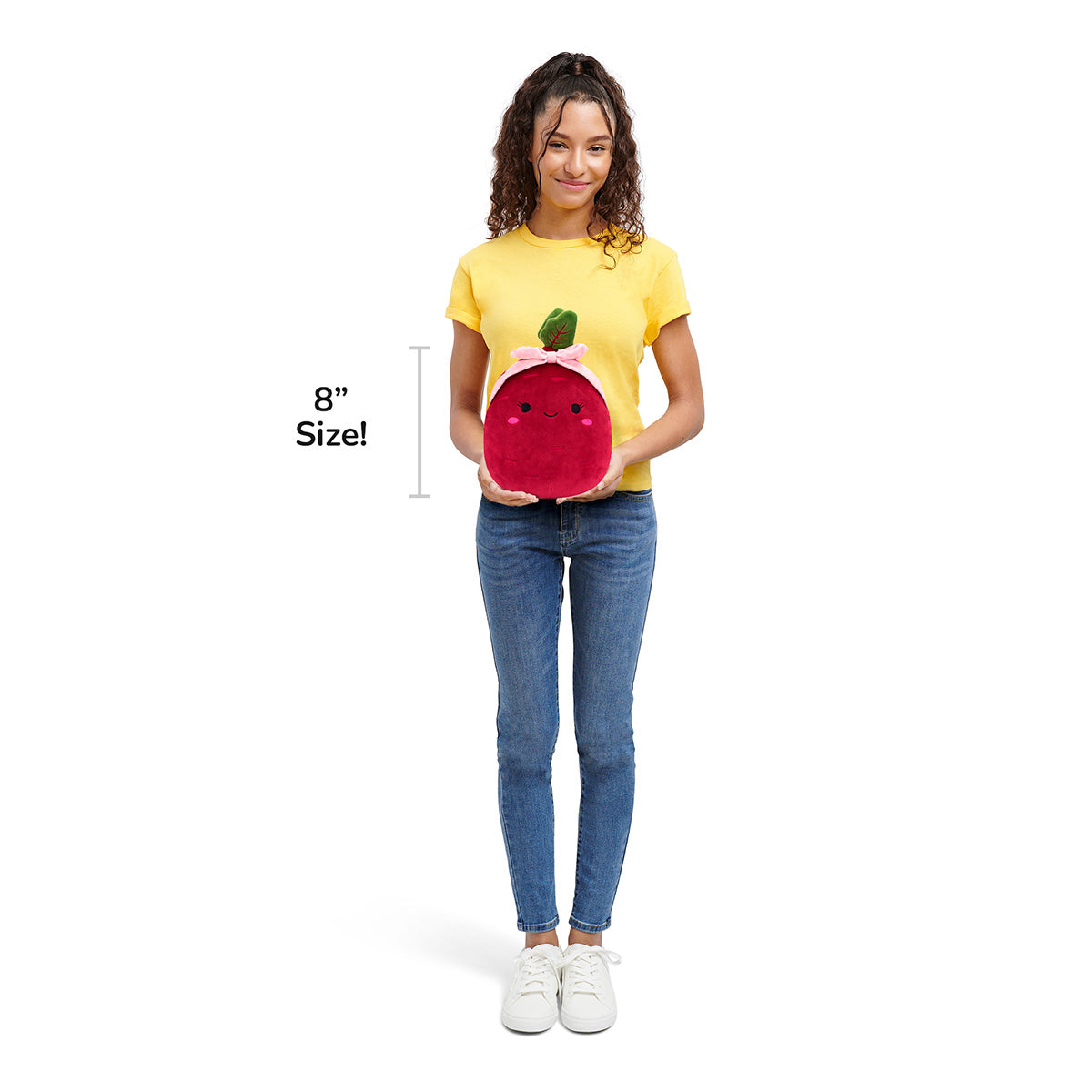 Squishmallows Claudia the Purple Beet with Pink Headband| Jazwares