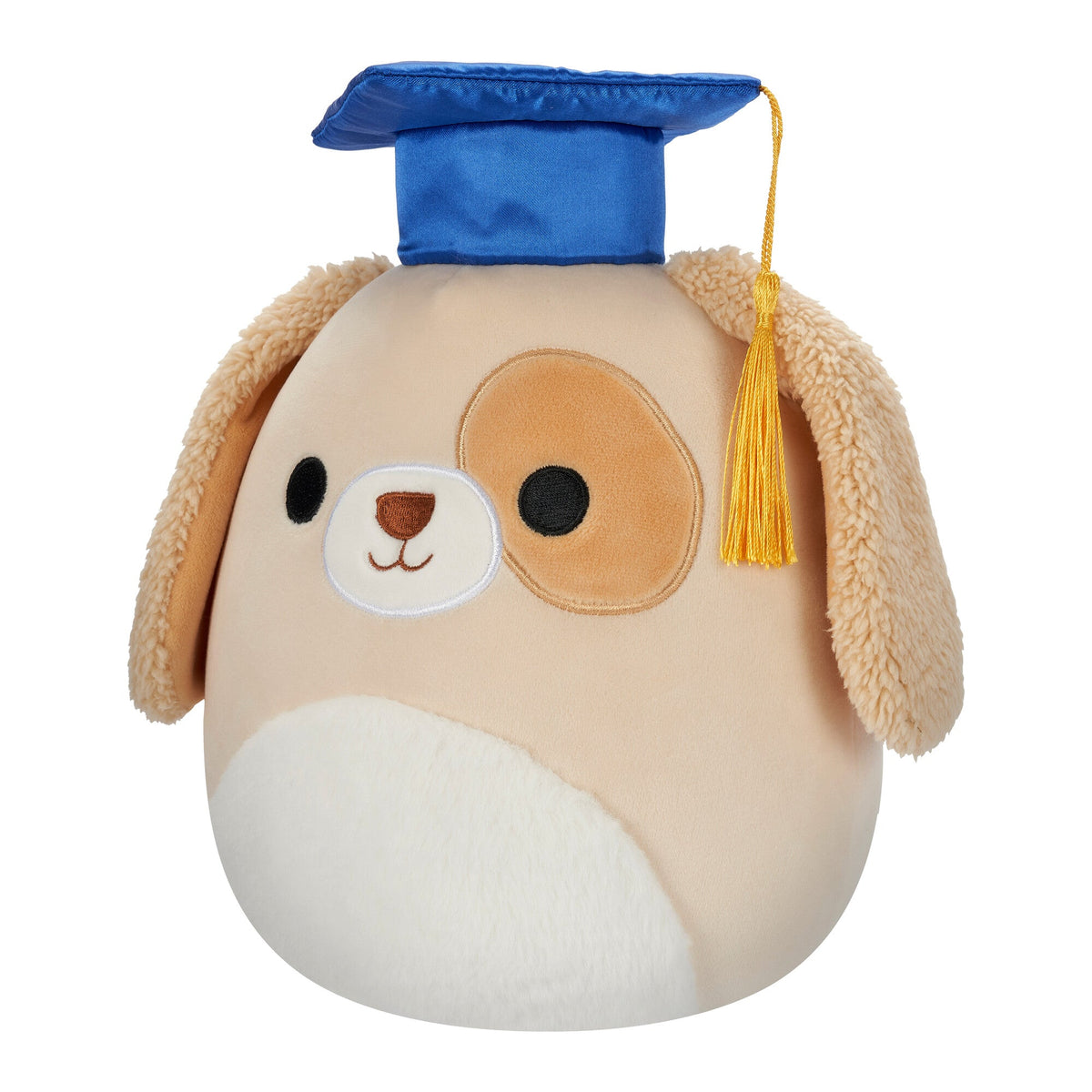 Squishmallows 8" Harris the Brown Spotted Dog in Graduation Cap | Jazwares