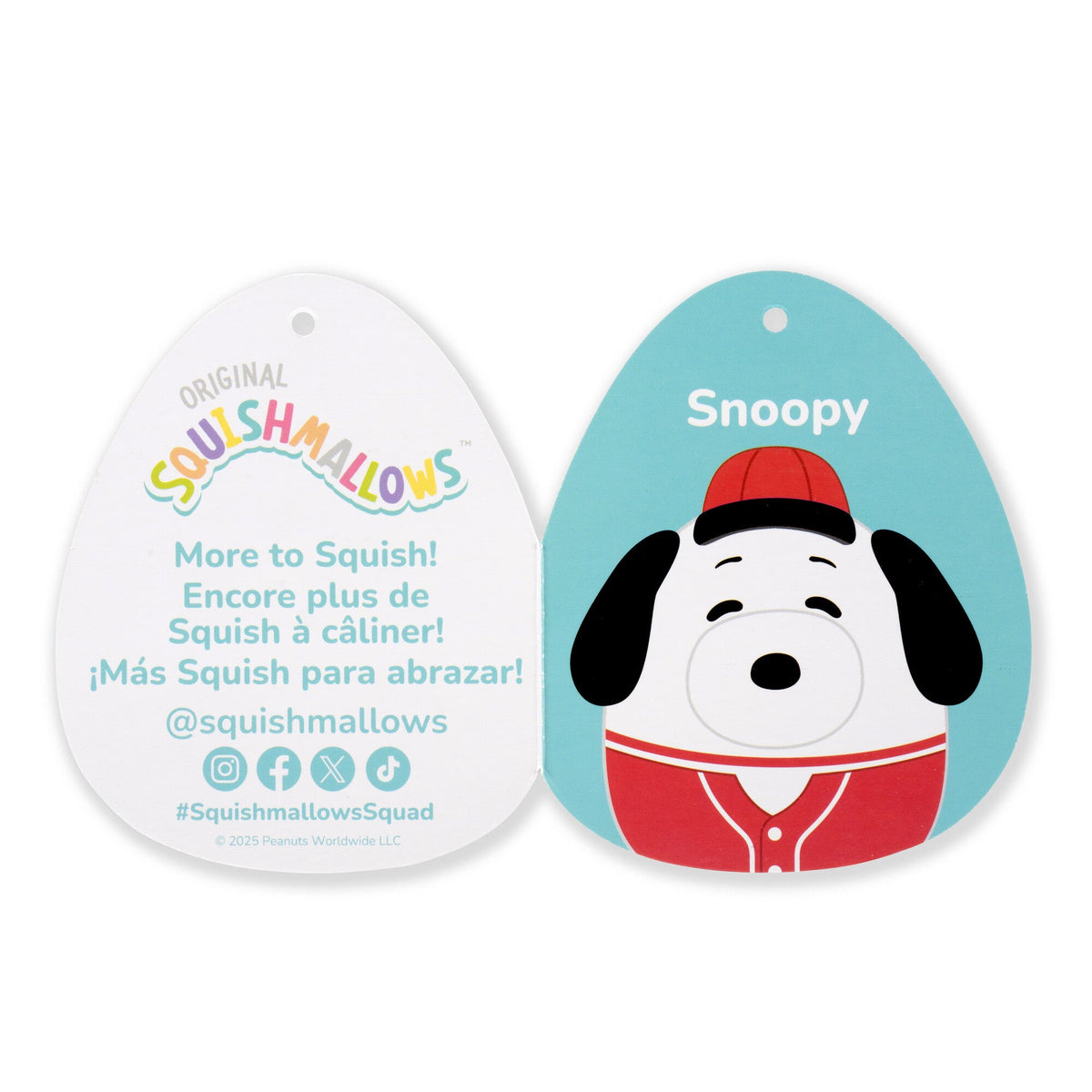 Squishmallows Peanuts 75th Anniversary 8" Comic Style Snoopy | Jazwares