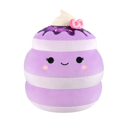 Squishmallows 12" Una the Ube Pancakes with Pink Pretzel | Jazwares