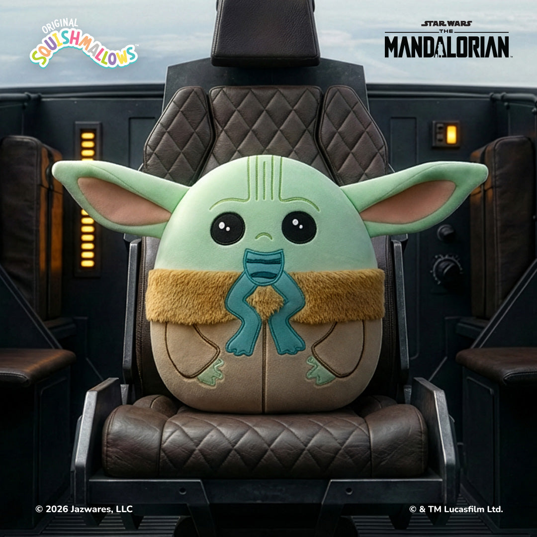 Squishmallows 8" Select Series Star Wars Grogu Eating Frog | Jazwares