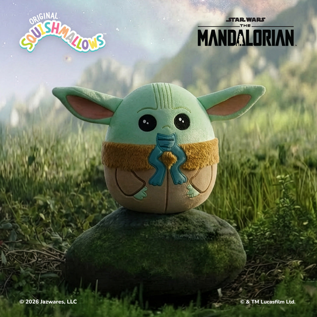 Squishmallows 8" Select Series Star Wars Grogu Eating Frog | Jazwares