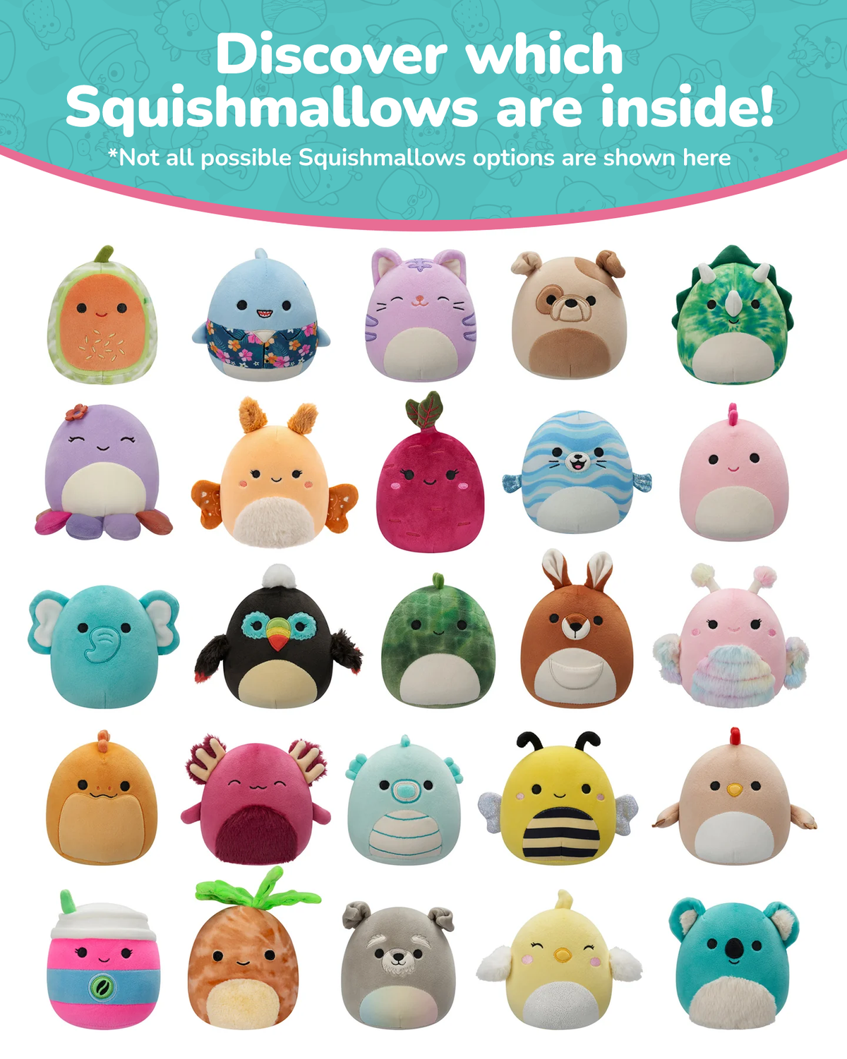 Squishmallows 5-Inch Mystery Plush 5 Pack | Jazwares