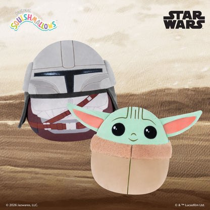 Squishmallows 8" Star Wars Mandalorian and Grogu 2-Pack | Jazwares