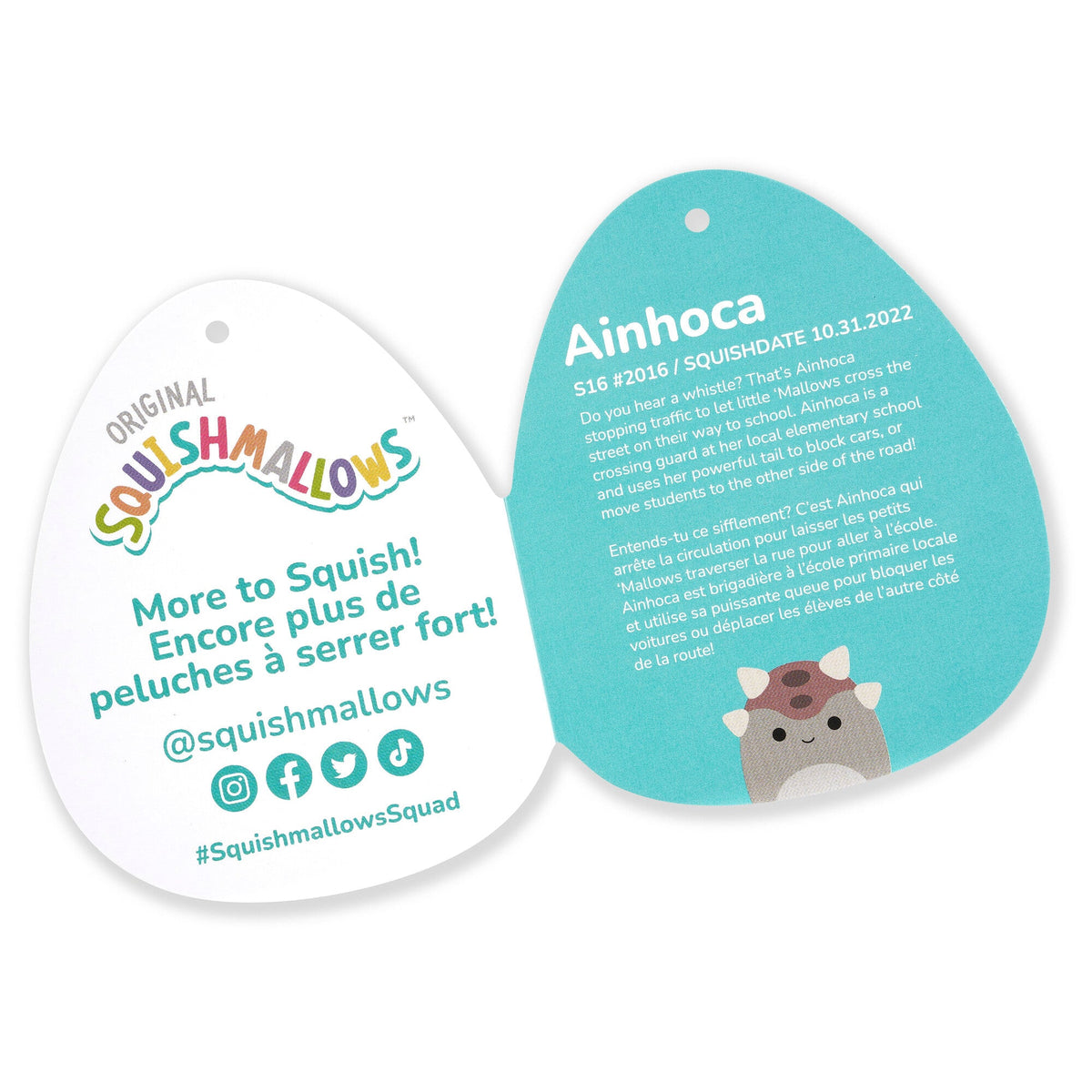 Squishmallows Ainhoca the Ankylosaurus | Jazwares