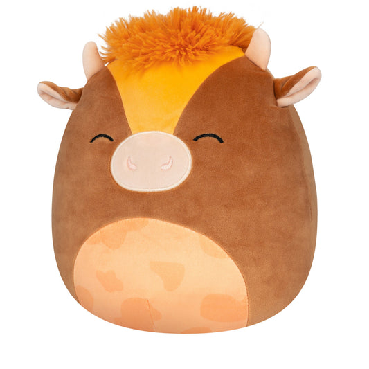 Squishmallows 10" Quinick the Dark Brown Spotted Cow | Jazwares
