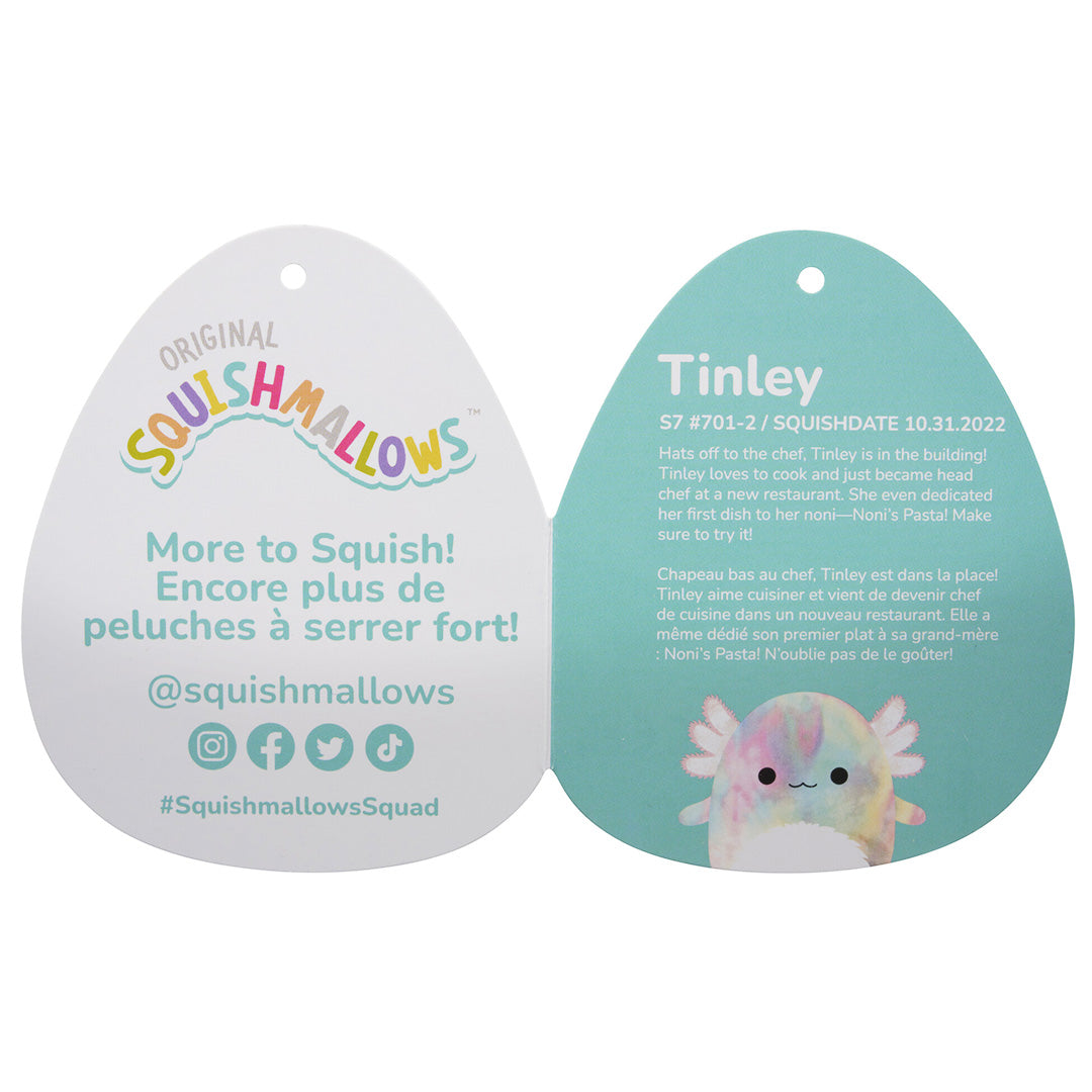 Squishmallows 11" Tinley the Rainbow Tie-Dye Axolotl | Jazwares