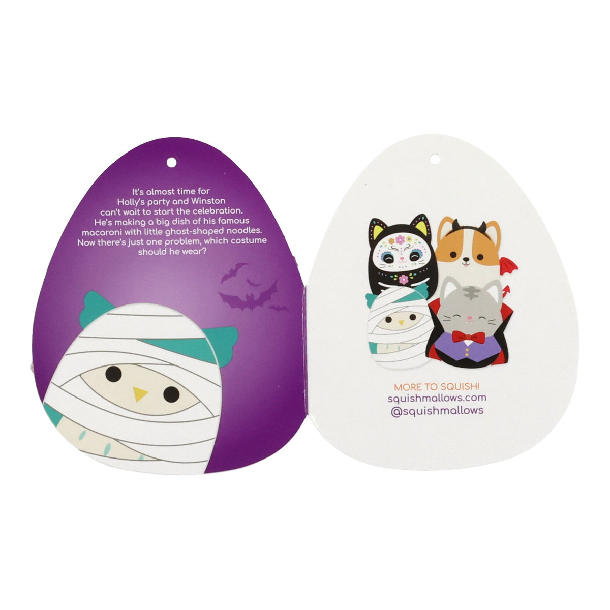 Squishmallows 8" Winston the Owl in Mummy Outfit | Jazwares