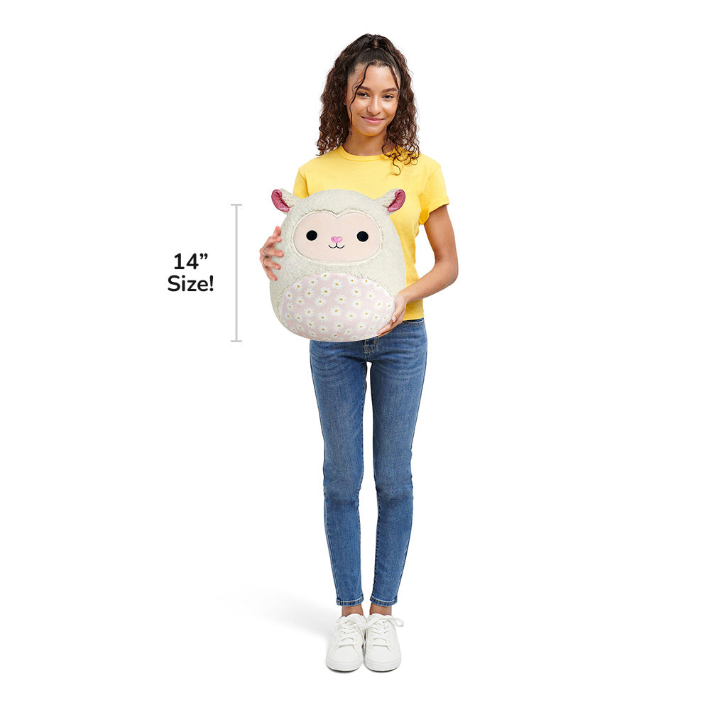 Squishmallows 14" Sophie the Cream Lamb with Daisy Flower Belly | Jazwares