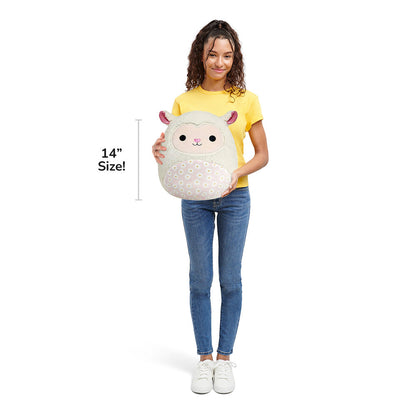 Squishmallows 14" Sophie the Cream Lamb with Daisy Flower Belly | Jazwares