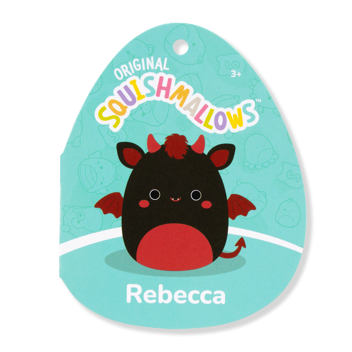 Squishmallows 8" Rebecca the Black and Maroon Jersey Devil | Jazwares