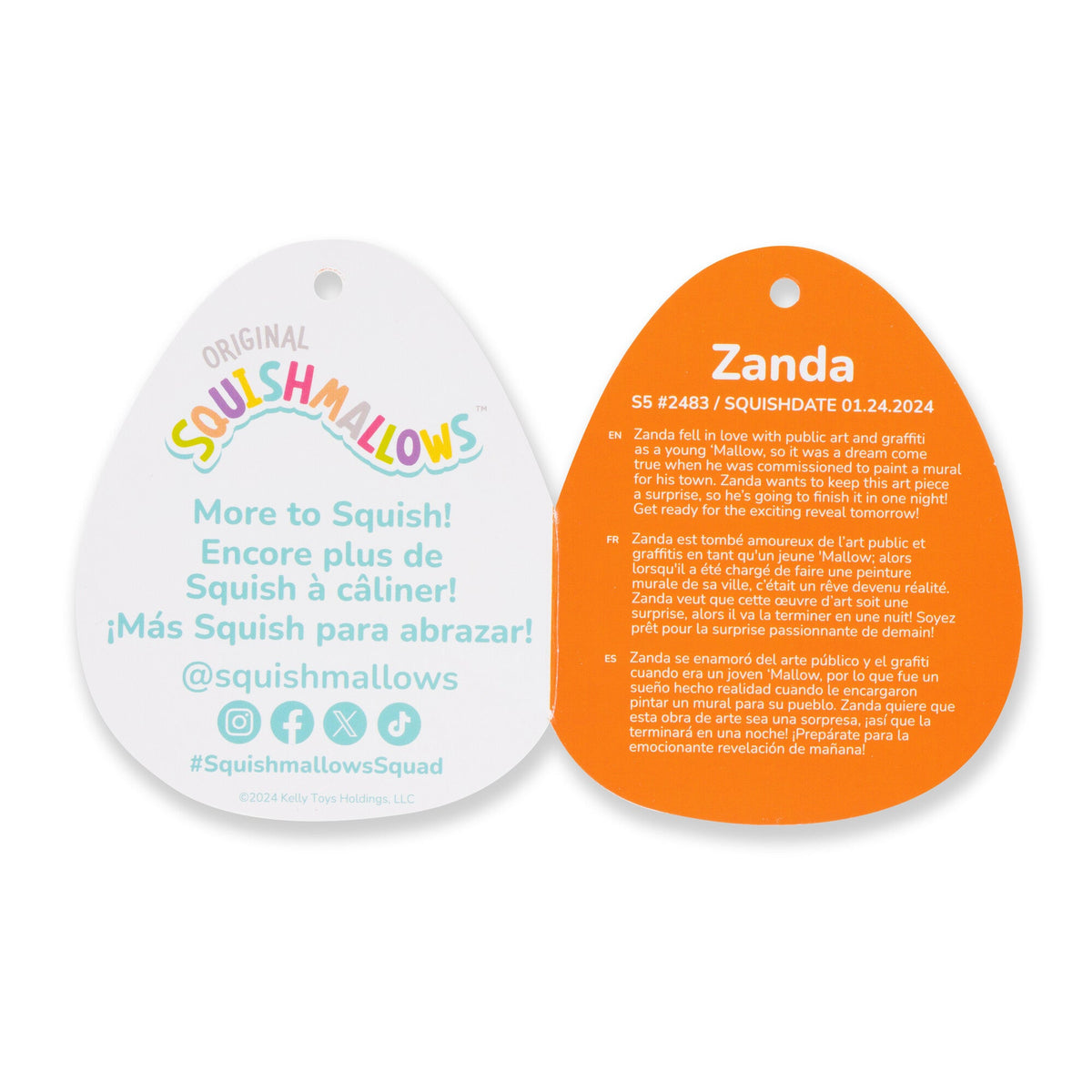 Squishmallows 5" Zanda the Charcoal Grey Celestial Axolotl | Jazwares