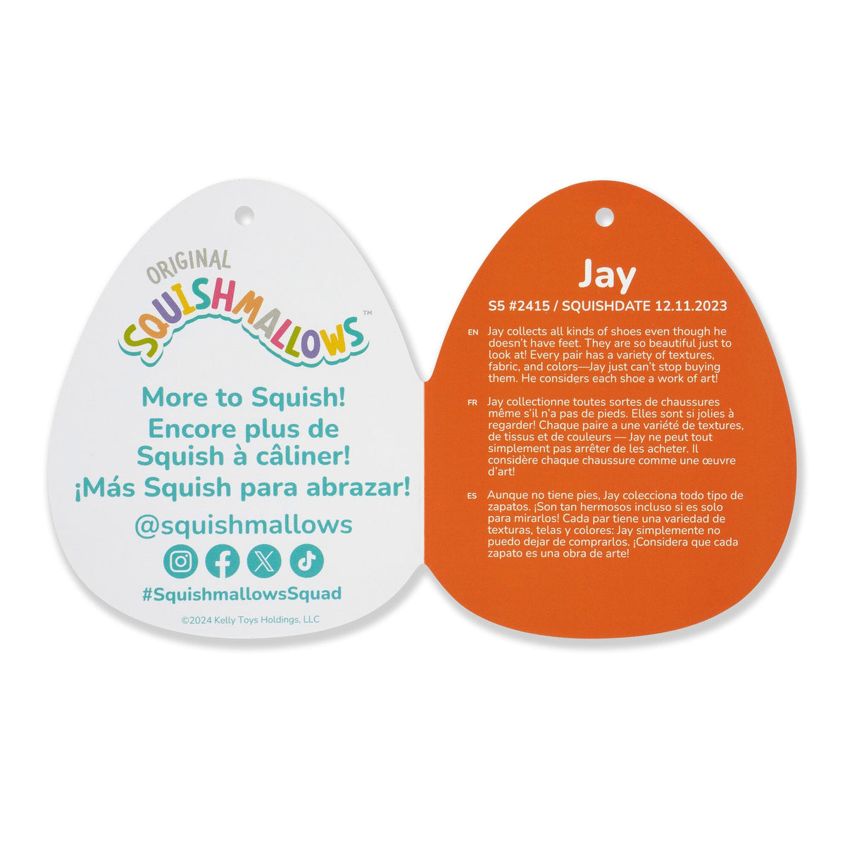 Squishmallows 5" Jay the Orange Frosted Donut | Jazwares