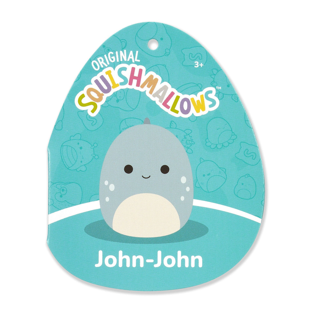 Squishmallows 16" John-John the Slate Blue Dino | Jazwares