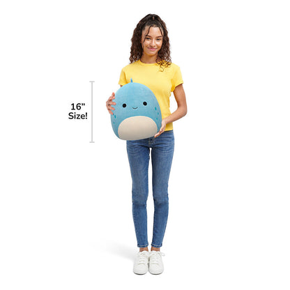 Squishmallows 16" John-John the Slate Blue Dino | Jazwares