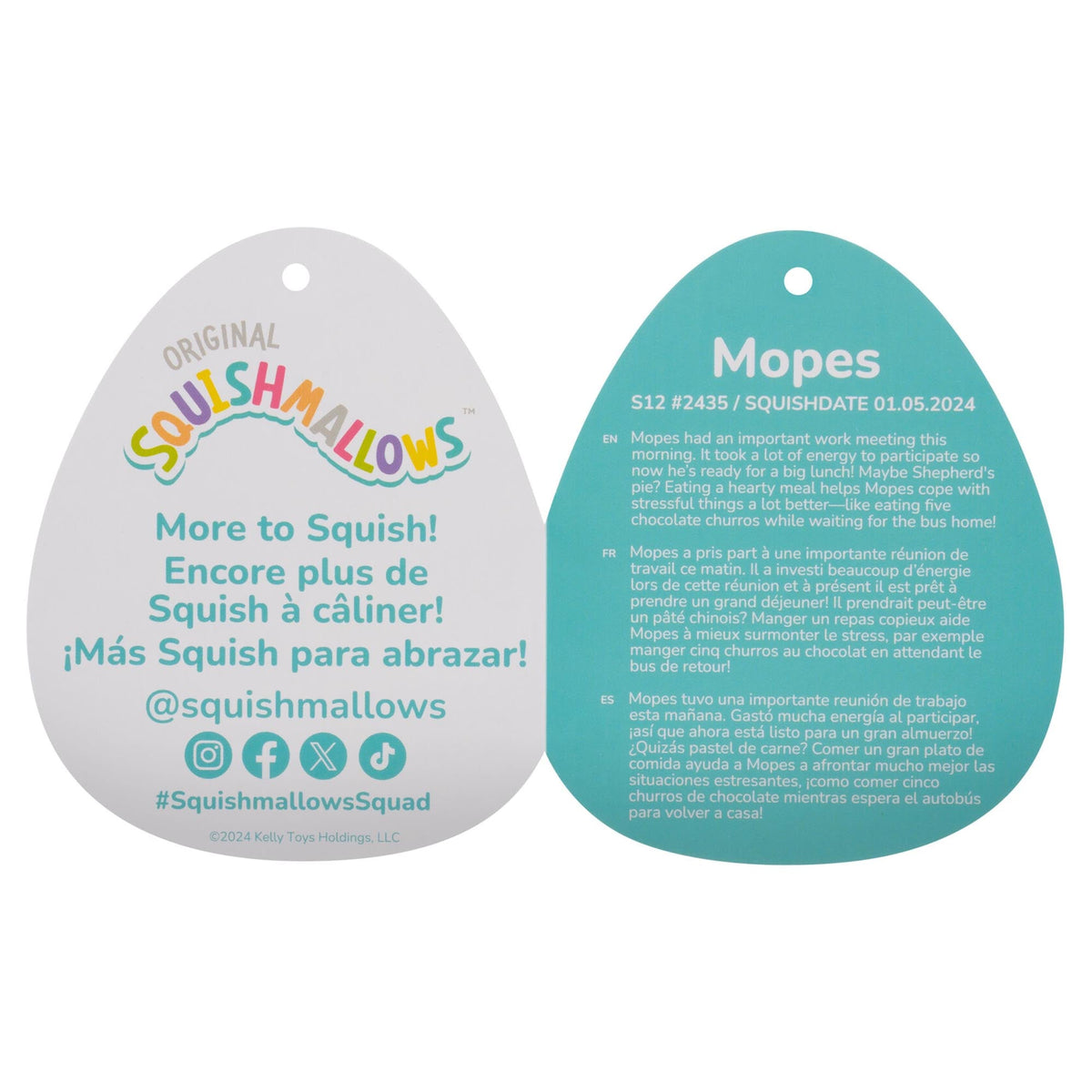 Squishmallows 12" Mopes the Green Alligator with Textured Belly | Jazwares