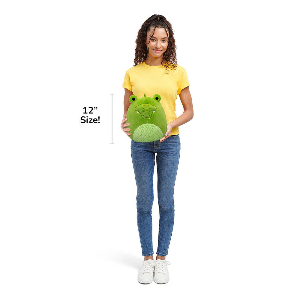 Squishmallows 12" Mopes the Green Alligator with Textured Belly | Jazwares