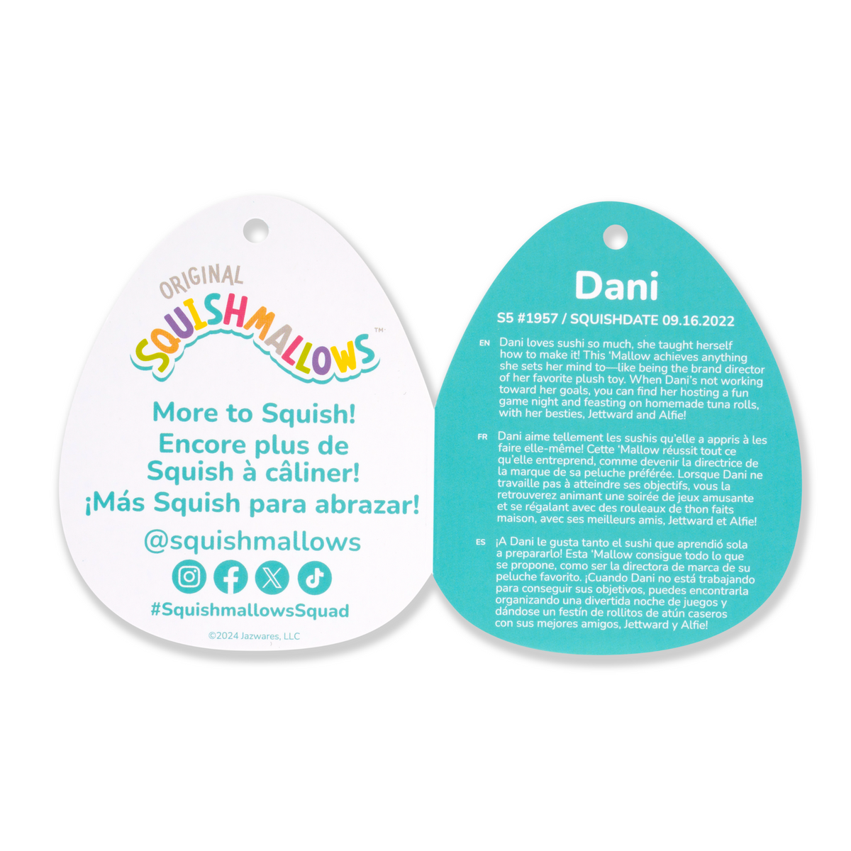 Squishmallows 16" Dani the Navy Blue Bigfoot | Jazwares