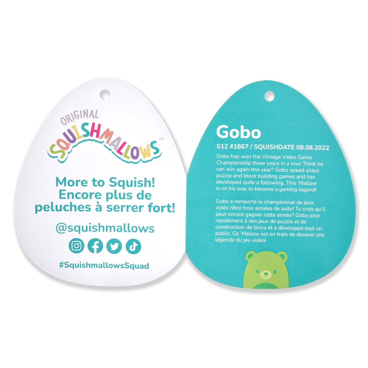 Squishmallows 12" Gobo the Neon Green Bear | Jazwares