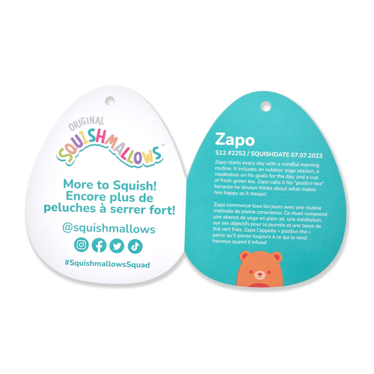 Squishmallows 12" Zapo the Neon Orange Bear | Jazwares