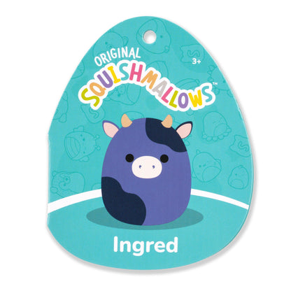 Squishmallows 8" Ingred the Purple and Black Spotted Cow | Jazwares