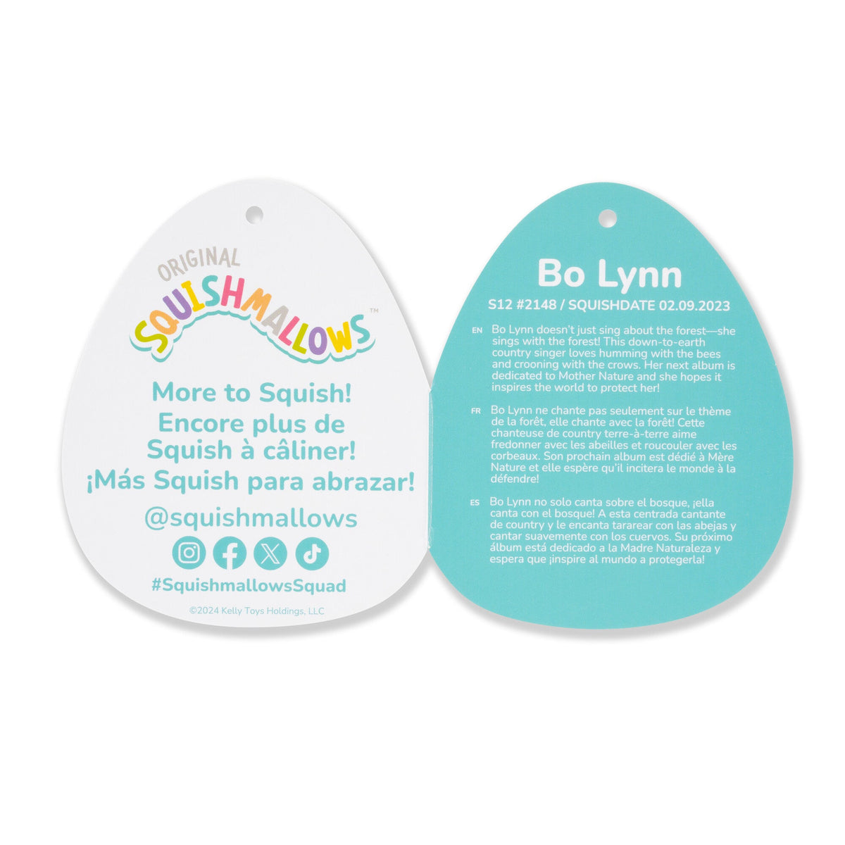 Squishmallows 12-Inch Bo Lynn the Teal Spotted Mushroom | Jazwares