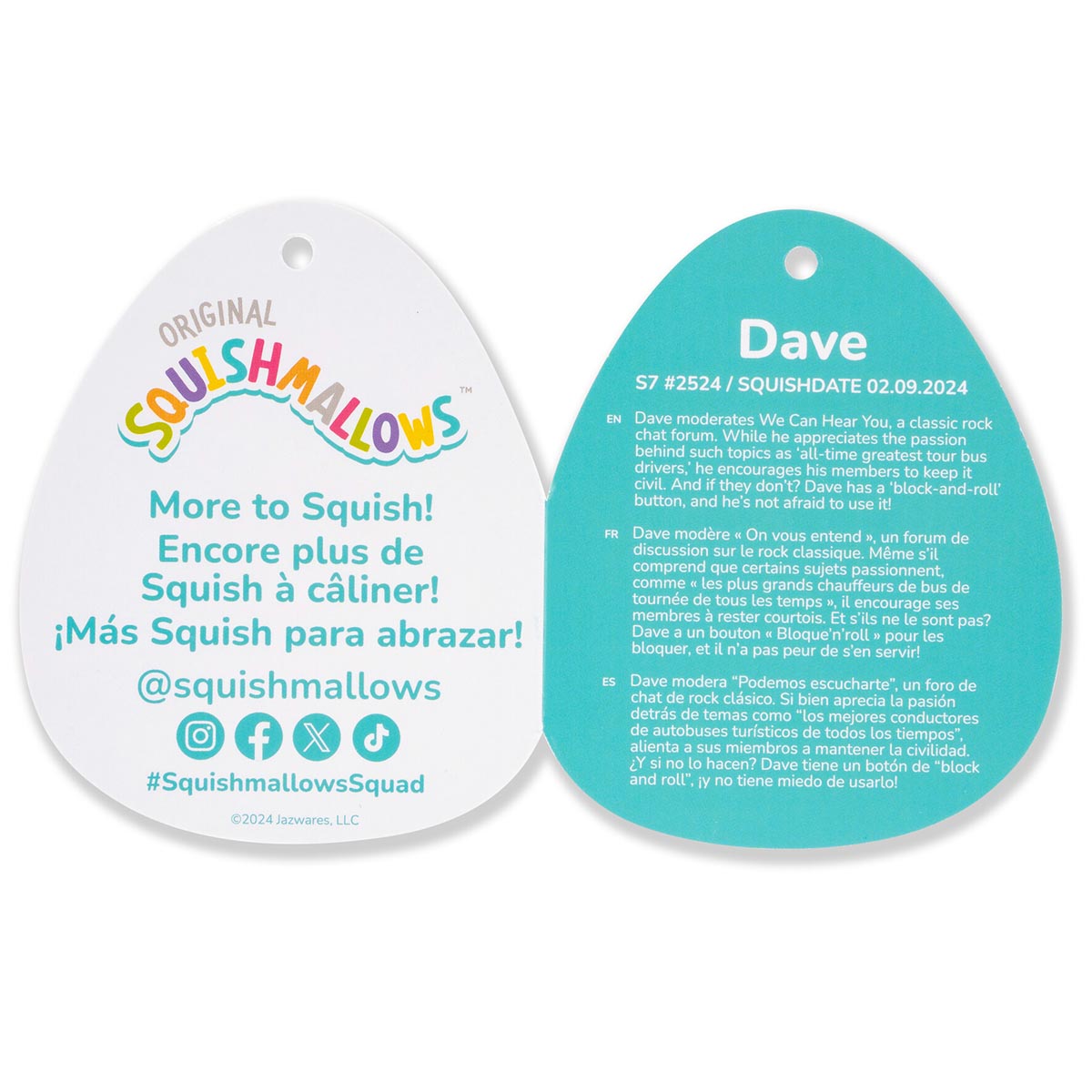 Squishmallows Dave the Plum Bison | Jazwares