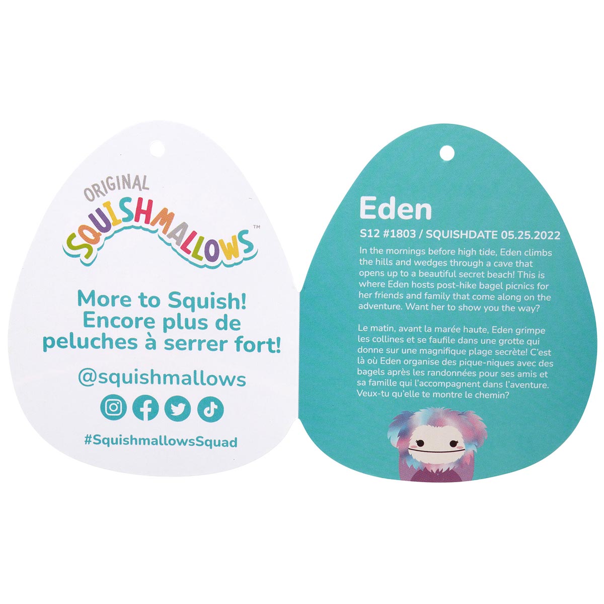 Squishmallows 10" Eden the Purple Bigfoot | Jazwares