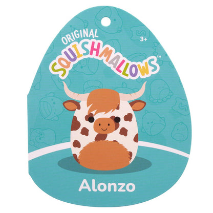 Squishmallows Alonzo the Brown Spotted Highland Cow | Jazwares