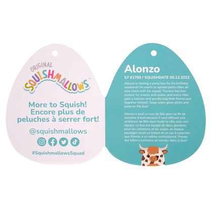 Squishmallows Alonzo the Brown Spotted Highland Cow | Jazwares