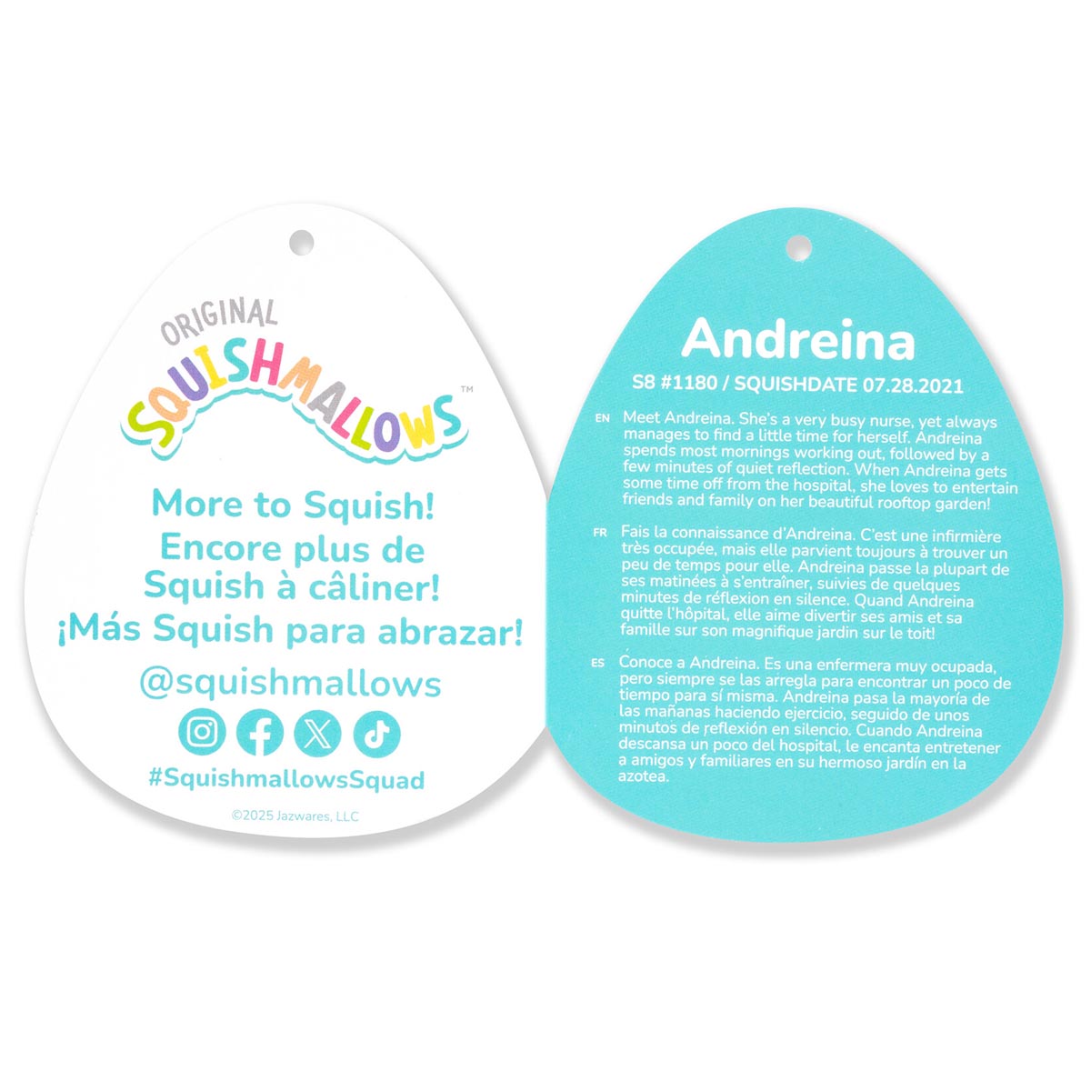 Squishmallows 8" Andreina the Pink Monarch Butterfly | Jazwares