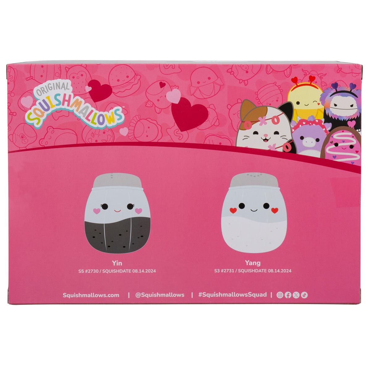 Squishmallows 5" Valentine’s Salt & Pepper 2-Pack | Jazwares