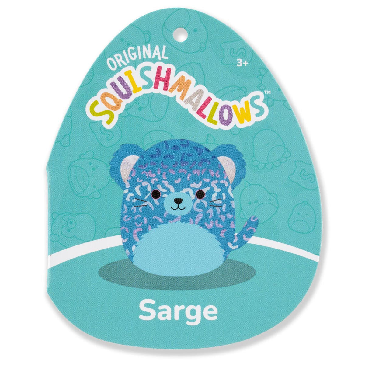 Squishmallows 8" Sarge the Blue Jaguar with Iridescent Spots | Jazwares