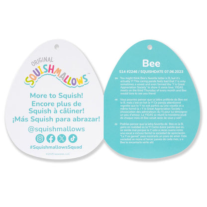Squishmallows 14" Bee the Peach Velvet Panda | Jazwares